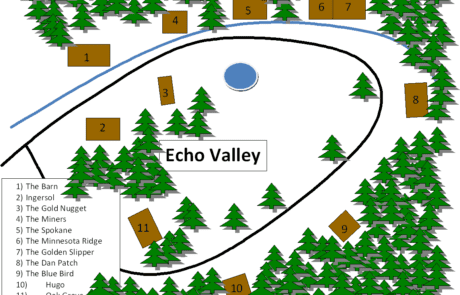 echo valley map of cabins