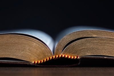 open bible spine 