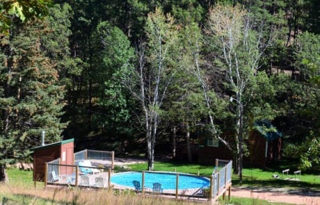 pool and cabin
